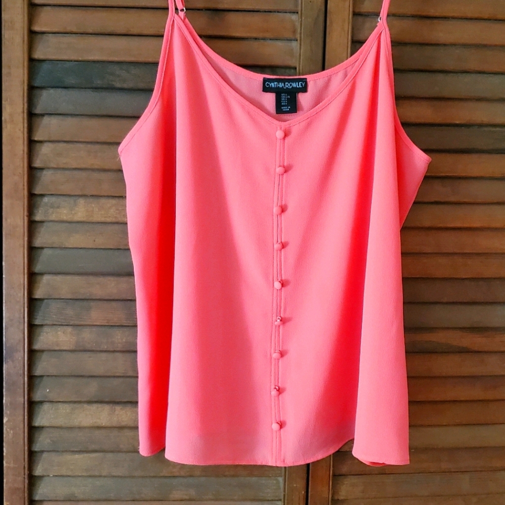 Cynthia Rowley Coral Tank with Adjustable Straps